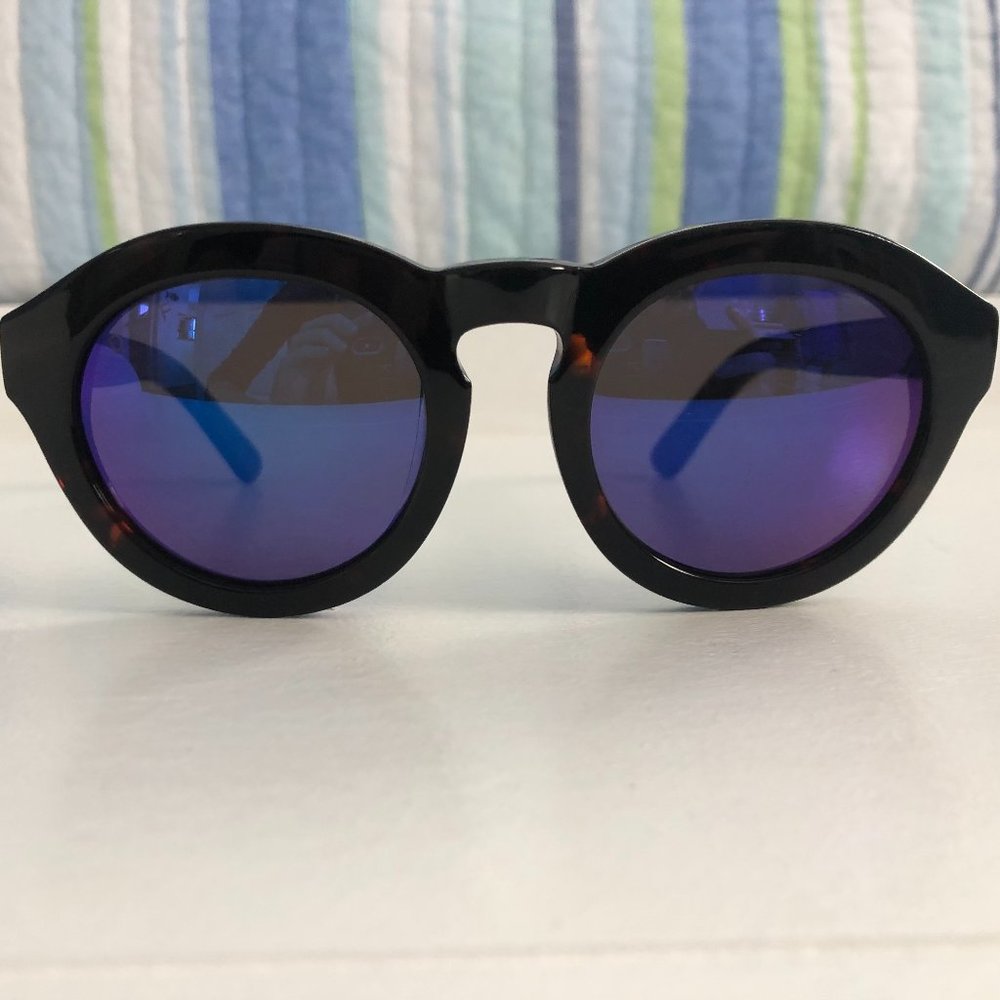 DIFF DIME POLARIZED SUNGLASSES TORTOISE & BLUE